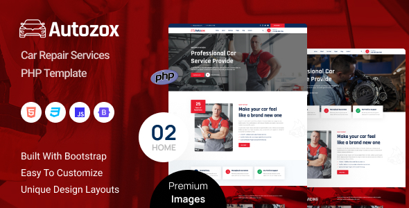 Autozox - Car Repair Services PHP Template