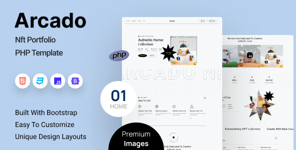 Arcado - Nft Portfolio PHP Template