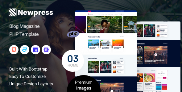 Newpress - Blog Magazine PHP Template
