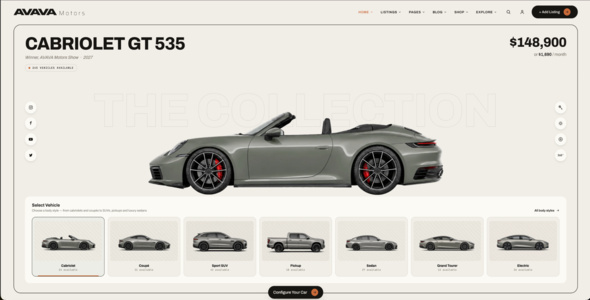 AVAVA Motors – Car Dealer & Automotive Marketplace HTML Template