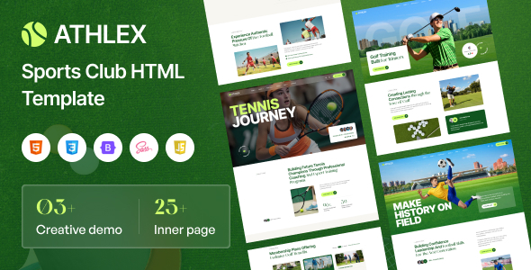Athlex - Sports Club & Academy HTML Template