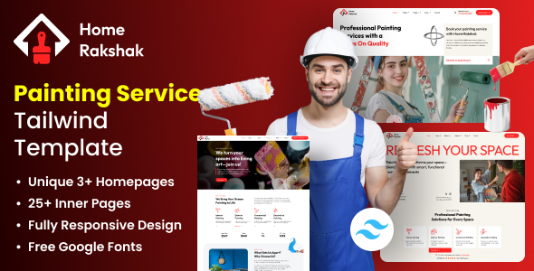 Home Rakshak - Painting Service Tailwind Template