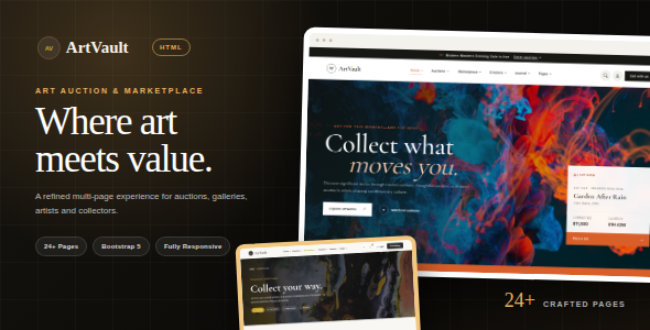 ArtVault | Art Auction & Marketplace HTML Template
