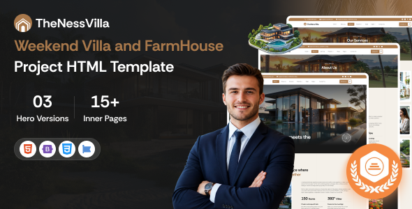 TheNessVilla - Weekend Villa and FarmHouse Project HTML Template