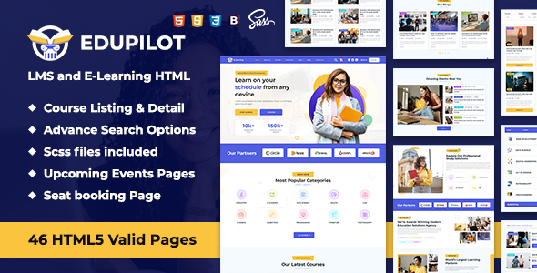 Edupilot - LMS and E-Learning HTML Template