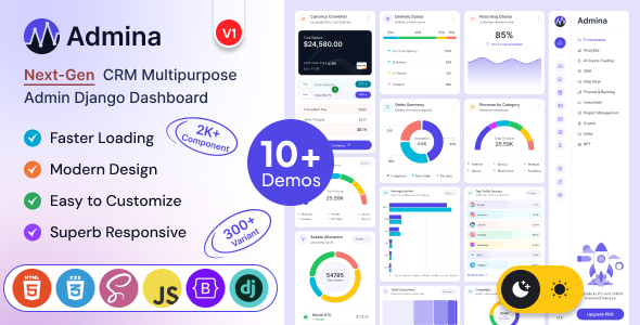 Admina – Bootstrap Admin Dashboard Django Template Multipurpose