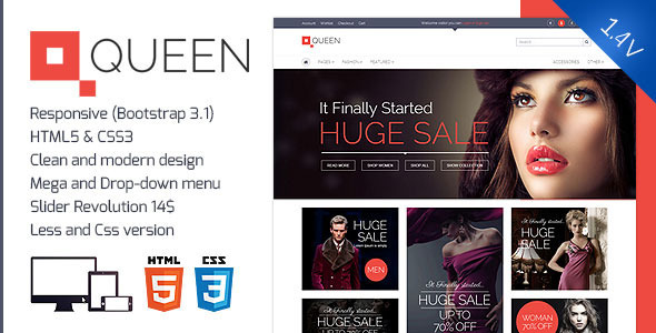 Queen - Responsive E-Commerce Template v 1.4