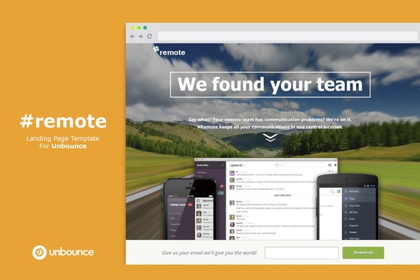 Remote | Unbounce Landing Page with Fullscreen Video Header