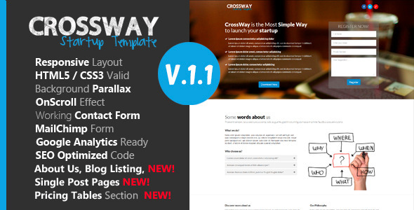 Crossway - Startup Landing Page Template