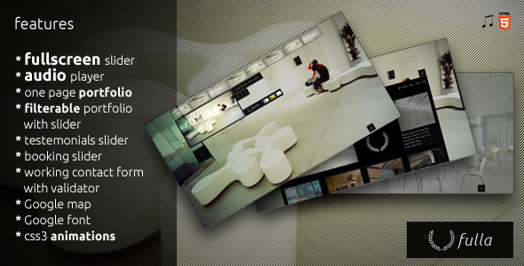 Fulla - One Page Photography Portfolio