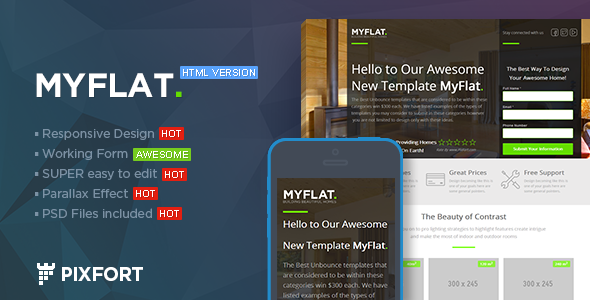 MYFLAT - Real Estate HTML Landing Page