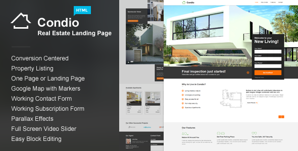 Condio - Real Estate Landing Page