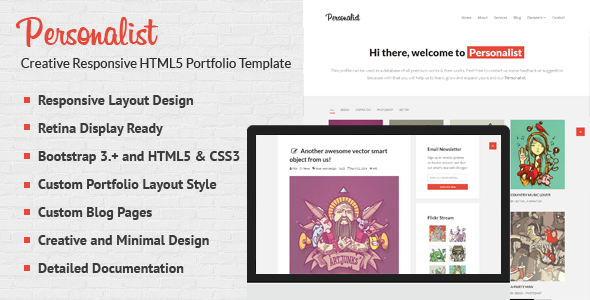 Personalist - Creative Portfolio HTML Template
