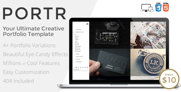 PORTR - Ultimate Creative Portfolio Template