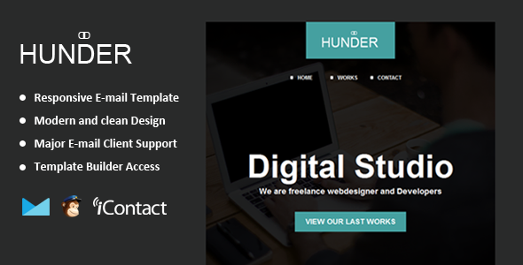 Hunder - Responsive Email + Themebuilder Access