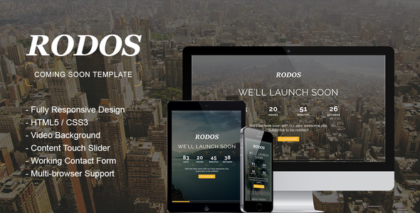Rodos - Responsive Coming Soon Theme