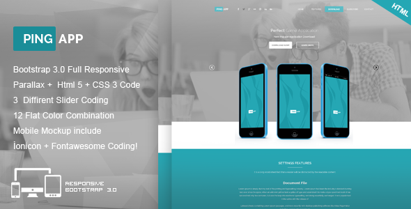 Ping App - One Page App Landing Page