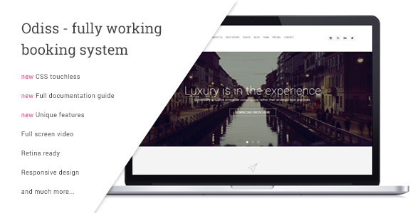 Odiss - Travel Booking Landing Page